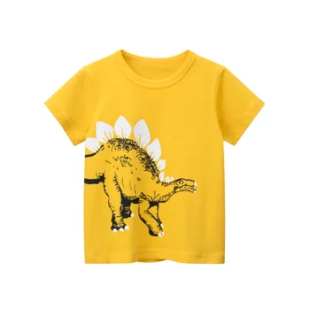T Shirt Çocuk Çocuk Tee Pamuk Erkek Kız Bebek Baskı Karikatür Dinozor Kısa Kollu Giyim Giysileri Yeni 2022