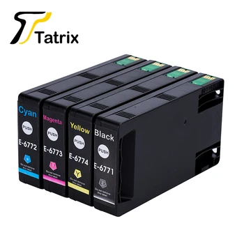 Tatrix 4PK Epson T6771 T6772 T6773 T6774 Mürekkep Kartuşu İçin Uyumlu WorkForce Pro WP-4011 WP-4091 WP-4511 WP-4521 WP-4531