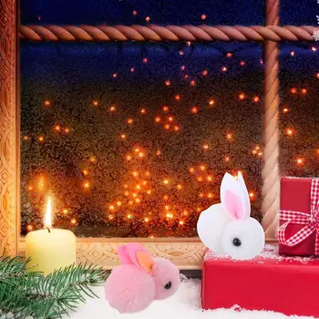 Tavşan Bebek Peluş Bunny Stuffedanimal Noel Kolye S Asılı Küçük Mini İyilik Sarılma Parti Doğum Günü Figürleri