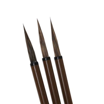 Taş Porsuk Saç Kaligrafi Fırçaları Seti Çin Titiz Boyama İnce Çizgi Fırça Kalem Çin Kaligrafi Fırçası Calligraphie