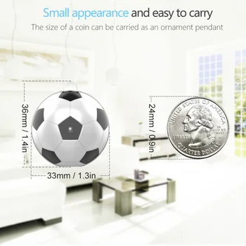 Taşınabilir Futbol Şekli Mini Kamera Mikro Video Ses Kaydedici 1080P HD Küçük Giyilebilir spor kamerası Ev Güvenlik kamera monitörü