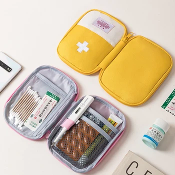 Taşınabilir Ilaç Çantası Ilk Yardım Çantası saklama kutusu Tıbbi acil durum uyarı kitleri Organizatör Açık Ev Tıp Hap saklama çantası