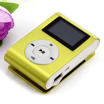 Taşınabilir MP3 Çalar Klip LCD Ekran Düğmesi Desteği 32GB Micro SD TF Kart Radyo Eski Stil Mini USB MP3 Müzik Çalarlar