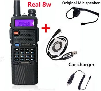 Taşınabilir UHF VHF Baofeng walkie talkie 8W üçlü güç orman şehir Polis iki yönlü telsiz istasyonu İletişimci Uzun Menzilli 10KM