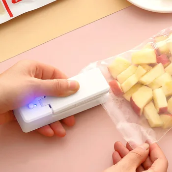 Taşınabilir ısı yapıştırma Makinesi vakumlu gıda ambalajı Mühürleyen Mini çanta klipsleri El aperatif mühürleyen mutfak saklama çantası Araçlar