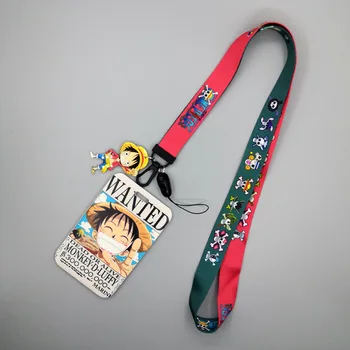 Tek Parça Manga Luffy Zoro Nami Cosplay Anime Kart Kılıfları Erişim Geçiş Personel Rozeti KİMLİK kartı Sahipleri ile Kordon ve Anahtarlık