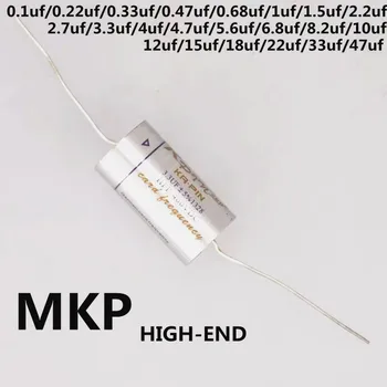Tel çekilmiş Gümüş MKP kondansatör polar olmayan frekans bölücü kapasitör 0.1 uf 2.2 uf 3.3 uf 4.7 uf 5.6 uf 6.8 uf~47uf tüm var