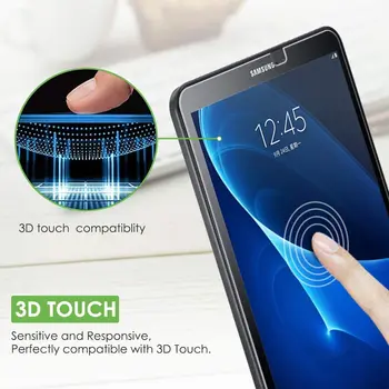 Temperli cam ekran Samsung Galaxy Tab için Bir A6 10.1 (2016) T580 T585 su geçirmez düz çelik membran HD Tablet Film