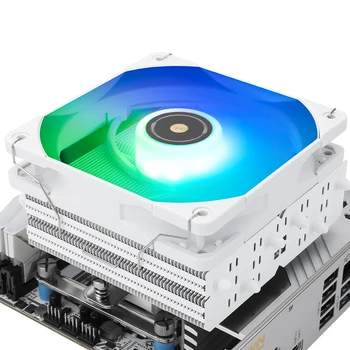 Thermalright SI - 100 Beyaz ARGB 6 ısı borusu CPU soğutucu 100mm aşağı Itin soğutma radyatörü Intel LGA1700 115X1200 2011 AM4 AM5