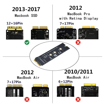 TISHRIC M. 2 NGFF MACBOOK 2013-2017 İçin SSD Yükseltici Kart M. 2 ANAHTAR M PCIE Arayüzü MacBook Pro 2017 İçin A1708 M. 2 NVME ANAHTAR M
