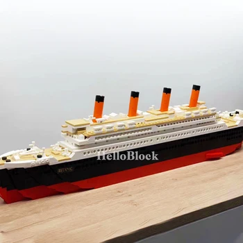 Titanic RMS Cruise Tekne gemi Şehir Modeli Yapı Kitleri 3D Blokları Film Serisi Jack ve Gül Figürleri DIY oyuncaklar Çocuklar için Tuğla