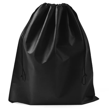 Toptan 50 adet / grup 30x40cm Siyah Düğün Dekorasyon takı ambalajı Organizatör İpli Olmayan Dokuma hediye çantası