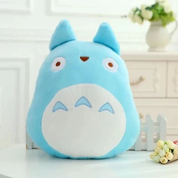 Totoro peluş oyuncaklar Yumuşak Doldurulmuş Hayvanlar Anime Karikatür Yastık Minder Sevimli Şişman Kedi Kürkü Çocuk Doğum Günü noel hediyesi