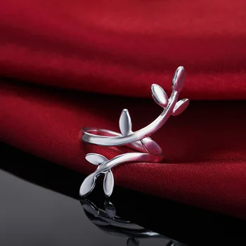 Trend ürünleri Moda charm 925 Ayar Gümüş güzel Bitki sarmaşıklar Yüzükler kadın için adjustableWedding Parti Hediyeler uğurlu takı