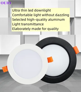 Tricolor Değiştirilebilir Gömme Ultra-ince LED Downlight 110 V-240 V Tavan Lambası sıcak nötr beyaz mağaza süpermarket 9 W 15 W 18 W 24 W