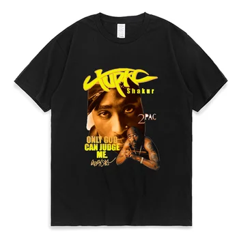 Tupac Sadece Tanrı Yargılayabilir Bana 90s Vintage Tee Gömlek 2Pac T Shirt Kadın Erkek %100 % pamuklu tişört Hip Hop T-shirt Kısa Kollu