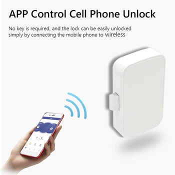 Tuya Akıllı Elektronik Kilitler APP Bluetooth uyumlu Görünmez Akıllı Wifi Kilidi Telefon Kontrol Kilidi Çekmece Dolap