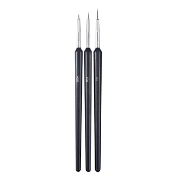 Tırnak sanat boyama kalem tırnak temelleri ışık tedavisi beraberlik hattı kalem beraberlik çiçek kanca hattı zamanlı tırnak kalem siyah 3 ADET boya kalemi seti