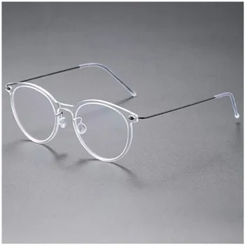 Ultralight Vidasız Okuma Gözlükleri Çerçeve Danimarka Marka Optik Erkek Kadın Gözlük Miyopi Reçete Diyoptri Gözlük 6554 6537