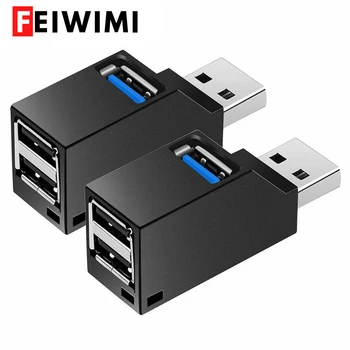 USB Hub USB 3.0 Hub 2.0 Çoklu USB splitter adaptörü 3 Port Hızlı Mini Çoklu 3 Hab usb3.0 HUB Bağlantı Noktası USB Hub Genişletici PC İçin