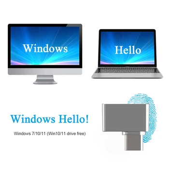 USB Parmak İzi Okuyucu için Windows 7/10/11 PC Dizüstü Kilit Biyometrik Tarayıcı Dizüstü Şifre Biyometrik Tarayıcı Asma Kilit Modülü