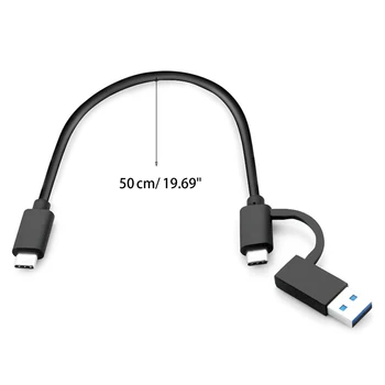 USB USB C Kablosu 2 in 1 USB3. 0 USB A/C C Hızlı şarj kablosu USB C Tipi C Tipi Şarj Kablosu 10Gbps Veri Senkronizasyonu