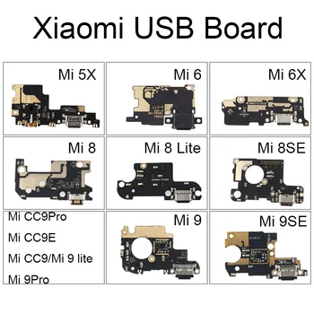USB şarj yuvası Bağlantı Noktası Konektörü Flex Kablo Mic XiaoMi Mi CC9 Pro 9SE 9 Lite CC9E 8 SE 8SE 6 6X 5X A1 A2 Şarj Fişi