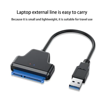 USB3 0-SATA kablosu 2 5 inç adaptör taşınabilir yedek harici HDD