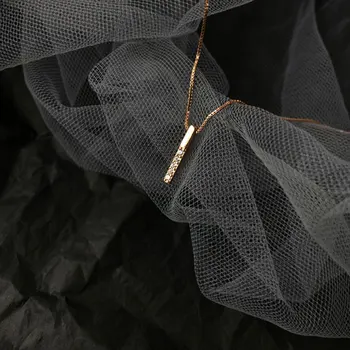 Uzun geometrik Kolye Kore klavikula zinciri basit Rhinestone öğrenciler küçük güzel Kolye Hediye