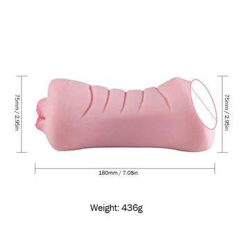Vajina Ağız mastürbasyon kupası Erkek Yapay 3D Gerçekçi Erotik Seks oyuncakları Masturbators Vibratörler Samimi Seks ürün Erkekler için