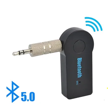 Verici 5.0 Adaptörü ile 3.5 mm Ses Jakı Kablosuz Müzik Handsfree Araç AUX Kulaklık Alıcısı