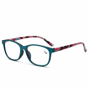 Vintage Cep Baskılı HD okuma gözlüğü Kılıfı Bahar Menteşe presbiyopik okuma gözlüğü +100 150 200 250 300 350 400 Kadınlar için