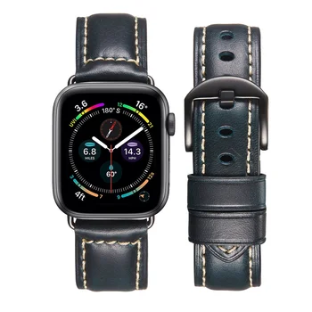 Vintage İnek Deri saat kayışı Apple Watch Serisi için 8 Kayış iWatch Ultra 49mm 45mm 44mm Deri Kayış Apple Watch8