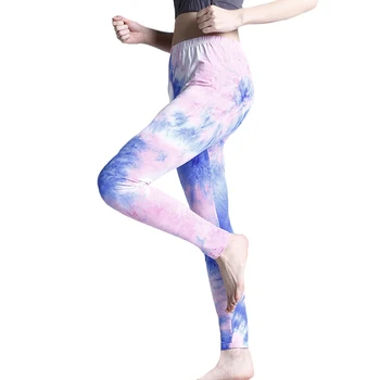 VISNXGI Spor Batik Baskılı Tayt Yüksek Elastik Bel Spor Giyim Kadın Yoga Pantolon Push Up Egzersiz Spor Tayt Giyim