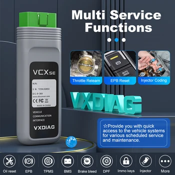 VXDIAG VCX SE 3 İN 1 için Otomatik Teşhis Aracı Benz OBD2 Kod Tarayıcı VW 30 + Sıfırlar ECU Kodlama / Programlama ömür boyu ücretsiz