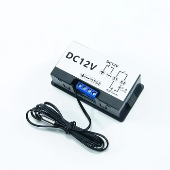 W3231 sıcaklık kontrol cihazı DC12V 24V Dijital LED sıcaklık kontrol cihazı İnkübatör İçin Soğutma Isıtma Anahtarı NTC Sensörü