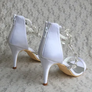 Wedopus Elmas Sandalet Yüksek Topuk Elbise Ayakkabı Düğün Yaz aylarında 9 CM