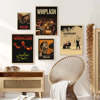 Whiplash Davul Davulcu Müzik Caz Kraft kağıt afiş Deco Sanat Grafik Film Film Afiş Baskı