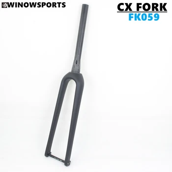 Winowsports 55mm ofset karbon çakıl çatal disk fren 142*12mm aks aracılığıyla lastik 700 * 45c dişli çakıl bisiklet karbon çatal FK059