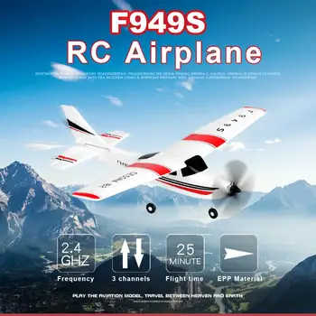 Wltoys Güncellenmiş F949S 3CH 2.4 G Cessna - 182 EPP RC Planör Uçak RTF Minyatür Model Uçak Açık Oyuncak Dahili Jiroskop