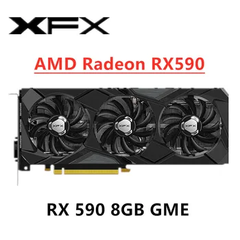 XFX RX 590 580 8GB GDDR5 Grafik Kartları GPU Radeon AMD Radeon RX590 GME 8GB AMD Ekran Kartı masaüstü bilgisayar Ekran Bilgisayar Oyun Haritası