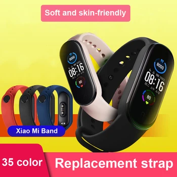 Xiaomi Mi için kayış Band 6 5 4 3 Spor Akıllı Saatler Kadınlar Bileklik Mi Band 3 4 Band5 Yedek Bilek Renk TPU Bilezik