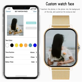 Xiaomi Samsung Android Telefon için Reloj İnteligente Mujer Özel Arama Akıllı izle Kadınlar Bluetooth Çağrı 2022 akıllı izle Erkekler + Kutu