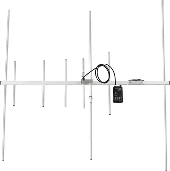 Yagi Amatör Radyo Anteni Çift Bant 2m 70cm VHF UHF Yüksek Kazanç 8 Elemanları GMRS Dikey Taban Direk Tekrarlayıcı HT Tarayıcı Uydu