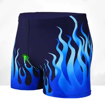 Yangın Desen Müthiş Bir Boyut Yüzme Pantolon Beachwear Erkekler Sandıklar Anti-shrink Yüzme Havuzu için