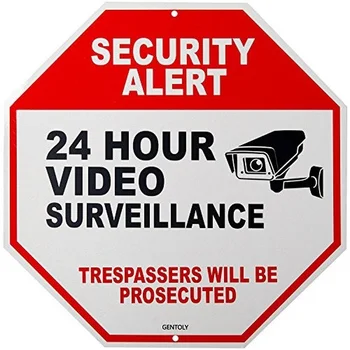 Yaratıcı Araba Sticker Çıkartma Video Gözetim İşareti-ev güvenlik kamerası Yansıtıcı Güzel Dekor PVC12x12cm