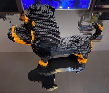 Yaratıcı Bloklar Güzel Hayvanlar Karikatür Pet Köpekler Moc Modüler Yapı Taşları Tuğla Aksiyon Figürü Mini Elmaslı Model Kabuğu Oyuncak