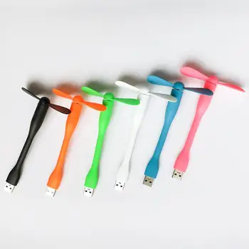Yaratıcı USB Fan Esnek Taşınabilir Mini Fan Taşınabilir Güç Bankası Dizüstü Bilgisayar led ışık Lamba Yaz Araçlar
