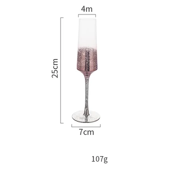 Yaratıcı Yıldızlı cam şarap kadehi Kadeh şampanya bardakları Ev Içme Kristal Kokteyl Güzel çay bardakları Tesisat Bar Drinkware