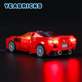 YEABRICKS led ışık Kiti 76895 F8 Tributo Yarış Arabası Yapı Taşları Seti (Dahil DEĞİL Model) tuğla Oyuncaklar Çocuklar için